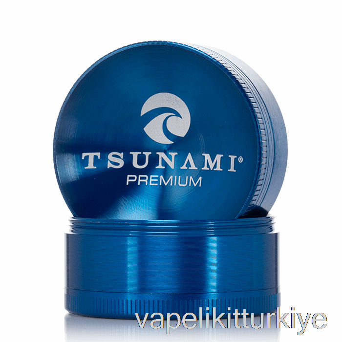 Vape Türkiye Tsunami 1.9 Inç 4 Parçalı Batık üst öğütücü Mavi (50mm)